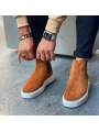 Yeni Sezon Erkek Eva Taban Deri Chelsea Bot - Taba