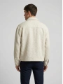 Erkek Polo Yaka Keten İnce Baharlık Mont- Krem