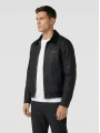 Erkek Normal Kalıp Jel Dolgu Bomber Mont-Siyah