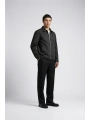 Erkek Normal Kalıp İnce Baharlık Mont- Siyah