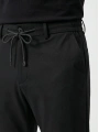 Erkek Beli Lastikli Likralı Joger Pantolon-Siyah