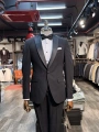 Erkek Dar Kesim Slimfit Şal Yaka Damatlık Takım Elbise-Siyah