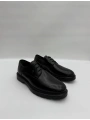 Erkek Bagcıklı Deri Eva Taban Ayakkabı-Siyah