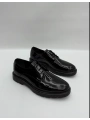 Erkek Bagcıklı Deri Eva Taban Rugan Ayakkabı-Siyah
