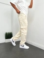 Erkek Bagy Kalıp Cepli Kargo Pantolon - Bej