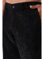 Erkek Bagy Kalıp Kadife Pantolon - Siyah
