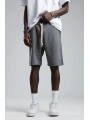 Erkek Beli Lastikli 3 İplik Şort -Gri