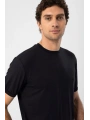 Erkek Bisiklet Yaka Triko Thişört-Siyah