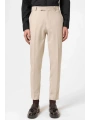 Erkek Dar Kesim Kanvas Pantolon -Bej