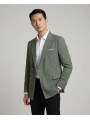 Erkek Dar Kesim Kruvaze Tek Ceket -Haki