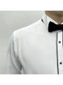 Erkek Dar Kesim Slimfit Ata Yaka Kol Düğmeli Gömlek-Beyaz