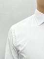 Erkek Dar Kesim Slimfit Likralı Gömlek - Beyaz