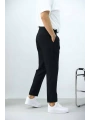 Erkek Dar Kesim Yüksek Bel Pileli Duble Paça Keten Pantolon-Siyah