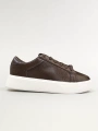 Erkek Eva Taban Sneakers Ayakkabı- Kahve-Beyaz