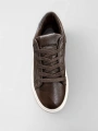 Erkek Eva Taban Sneakers Ayakkabı- Kahve-Beyaz