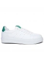 Erkek Eva Taban Snekars Bağcıklı Günlük Spor Ayakkabı -Beyaz-Yeşil