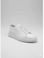 Erkek Günlük Eva Taban Deri Snakers Casual Ayakkabı- Beyaz-Beyaz