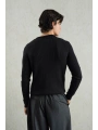 Erkek Hakim Yaka İnce Triko - Siyah