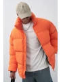 Erkek Hakim Yaka Jel Dolgu Şişme Mont-Orange