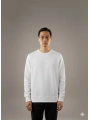 Erkek Normal Kalıp Bisiklet Yaka Dıstragıon Sweat- Beyaz