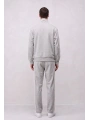 Erkek Owersize Adidas Fermuarlı EşofmanTakım - Gri