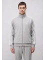 Erkek Owersize Adidas Fermuarlı EşofmanTakım - Gri