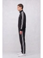 Erkek Owersize Adidas Fermuarlı EşofmanTakım - Siyah