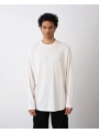 Erkek Owersize Bisiklet Örme İnce Triko-Beyaz