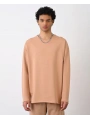 Erkek Owersize Bisiklet Yaka Basic Sweatshirt - Taba