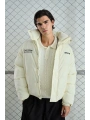 Erkek Owersize Jel Dolgu Şişme Mont- Beyaz