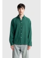 Erkek Owersize Keten Gömlek- Benettin -Yeşil