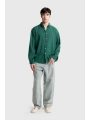 Erkek Owersize Keten Gömlek- Benettin -Yeşil