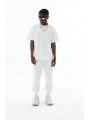 Erkek Owersize Paça Lastikli Eşofman Takımı -Beyaz
