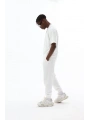 Erkek Owersize Paça Lastikli Eşofman Takımı -Beyaz