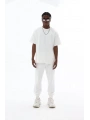 Erkek Owersize Paça Lastikli Eşofman Takımı -Beyaz