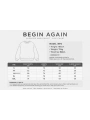 Erkek Owersize Yıkamalı Önü Again Baskılı Sweatshirt-Beyaz