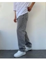Erkek Rahat Kalıp Baggy Kot Pantolon - Gri