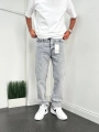 Erkek Rahat Kalıp Baggy Kot Pantolon- Gri