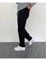 Erkek Rahat Kalıp Baggy Kot Pantolon- Siyah