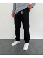 Erkek Rahat Kalıp Baggy Kot Pantolon- Siyah