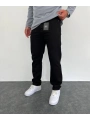 Erkek Rahat Kalıp Bagy Kot Pantolon- Siyah