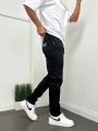 Erkek Regularfit Likralı Kot Pantolon - Siyah