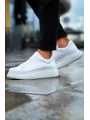 Erkek Sneakers Şeffaf Taban Günlük Spor Casual Ayakkabı -Beyaz-Beyaz