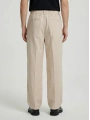 Erkek Super Bagy Kesim Keten Pantolon-Krem