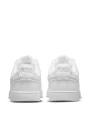 Unisex Deri Nike Court Vision Günlük Spor Ayakkabı-Beyaz-Beyaz