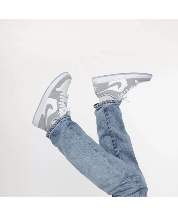 Erkek Nıke Aır Jordon Mini - Gri-Beyaz