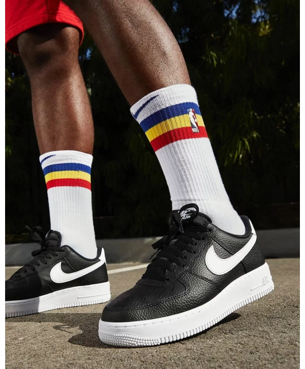 Unisex Deri Airforce Günlük Spor Ayakkab-Siyahı-Beyaz