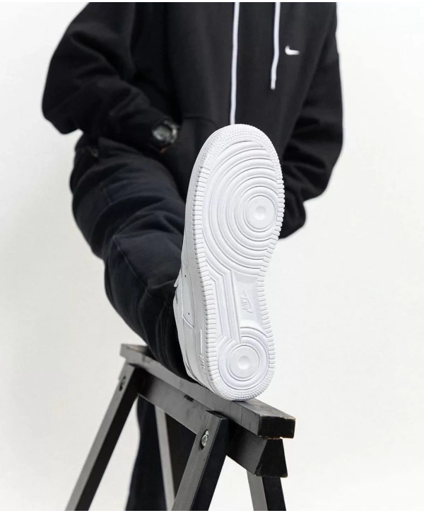 Unisex Deri Airforce Günlük Spor Ayakkabı-Beyaz-Beyaz