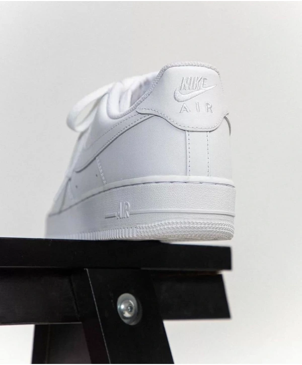 Unisex Deri Airforce Günlük Spor Ayakkabı-Beyaz-Beyaz