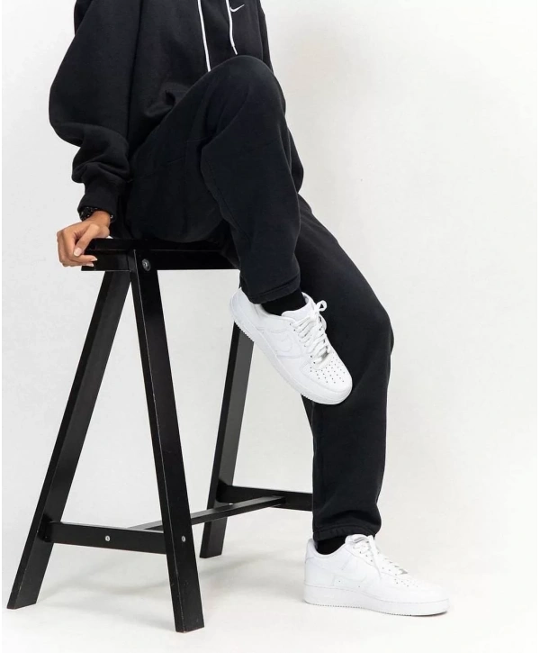 Unisex Deri Airforce Günlük Spor Ayakkabı-Beyaz-Beyaz